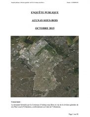 Rapport et conclusions du Commissaire Enquêteur + Annexes d'Aulnay-sous-Bois