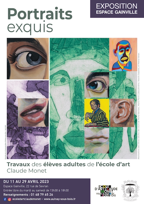 Affiche de l'exposition " Portraits exquis"