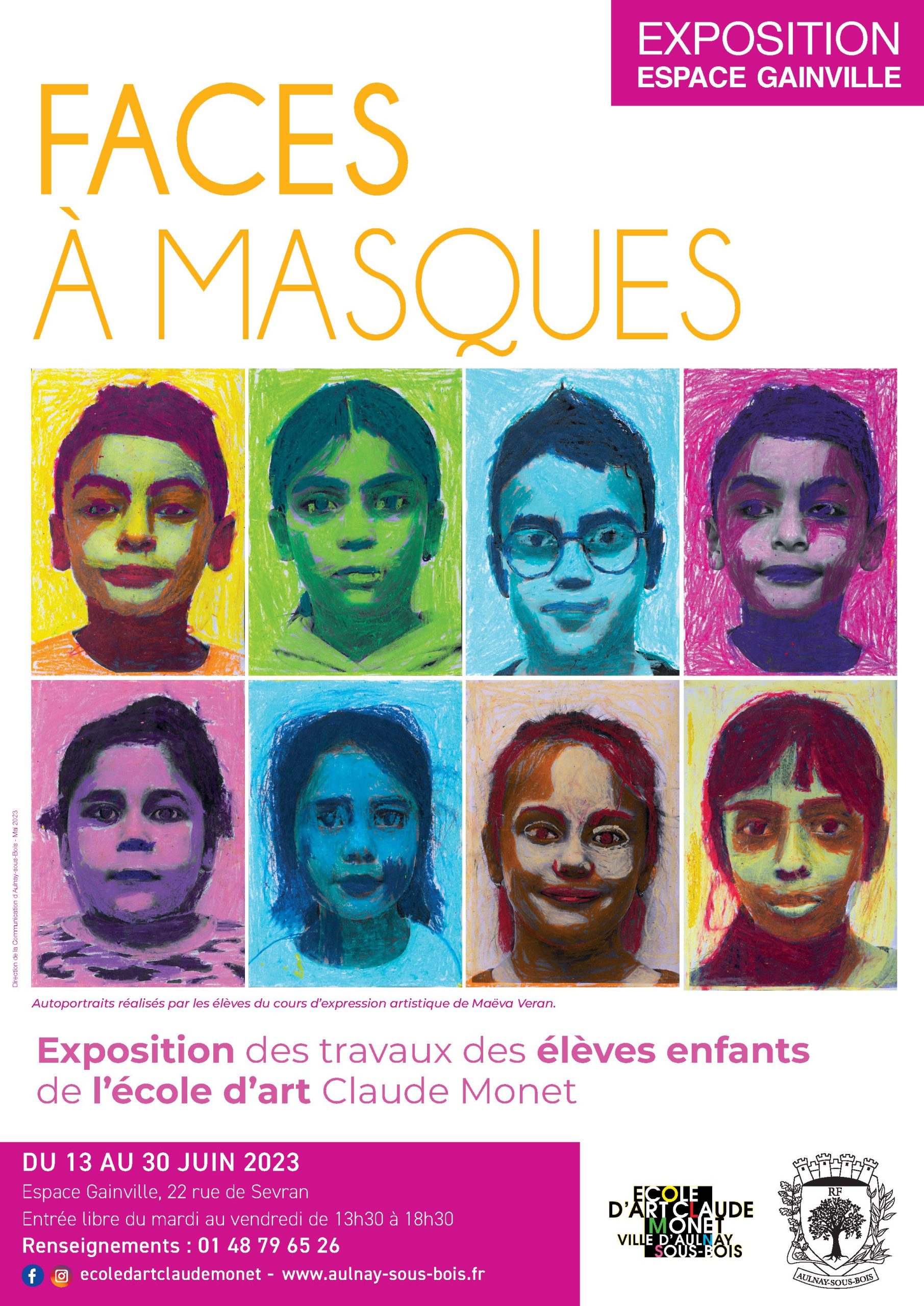 Affiche de l'exposition " Faces à masques "