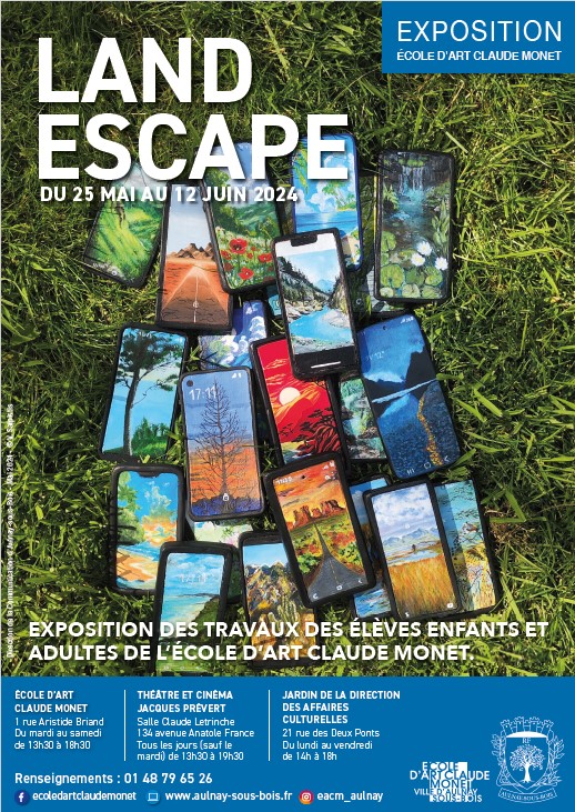 Affiche de l'exposition " Land escape "
