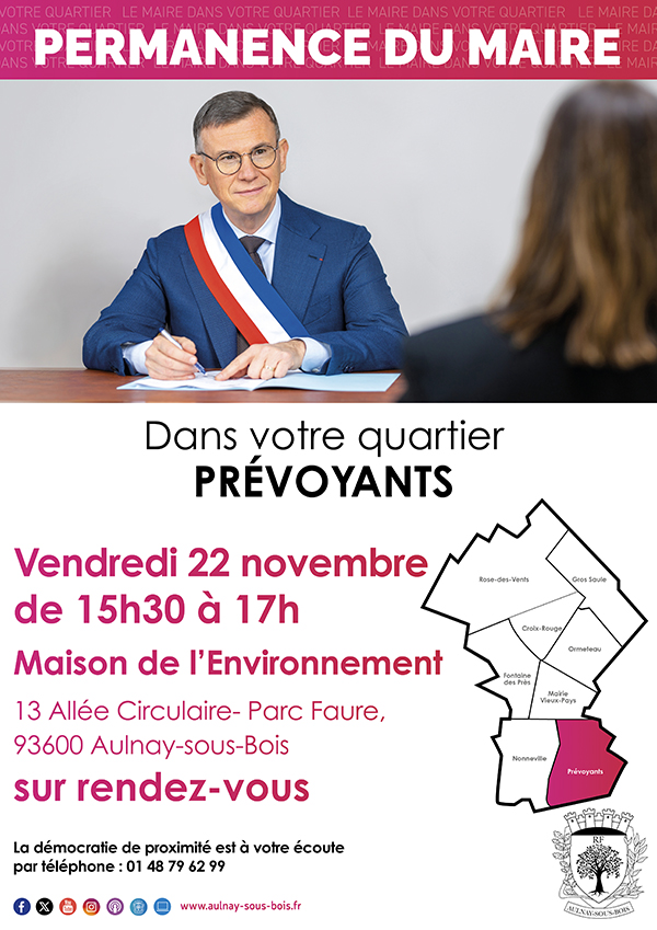 Permanence maire du 22 novembre 2024