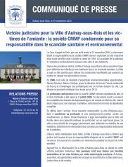 Victoire judiciaire pour la Ville d’Aulnay-sous-Bois et les victimes de l’amiante